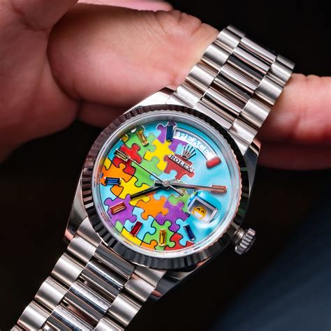 rolex emoji puzzle watch|Rolex jigsaw dial.